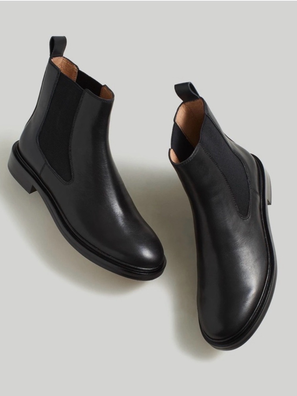 Madewell Cleary Chelsea Boot in Black Leather